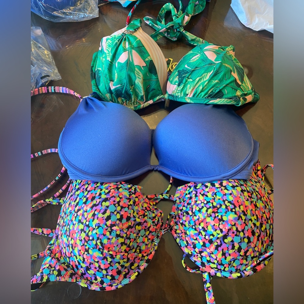Victoria's Secret Green, Blue, and Multicolor Bikinis